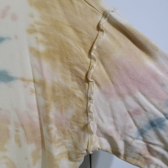 KNOX ROSE Women's M Sunflower Tie Dye Sweatshirt Lightweight Lounge Boho - Picture 8 of 9